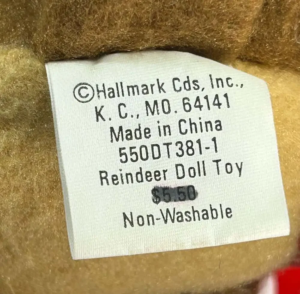 VTG Hallmark Randy and Rhonda Reindeer Plush Christmas Decor